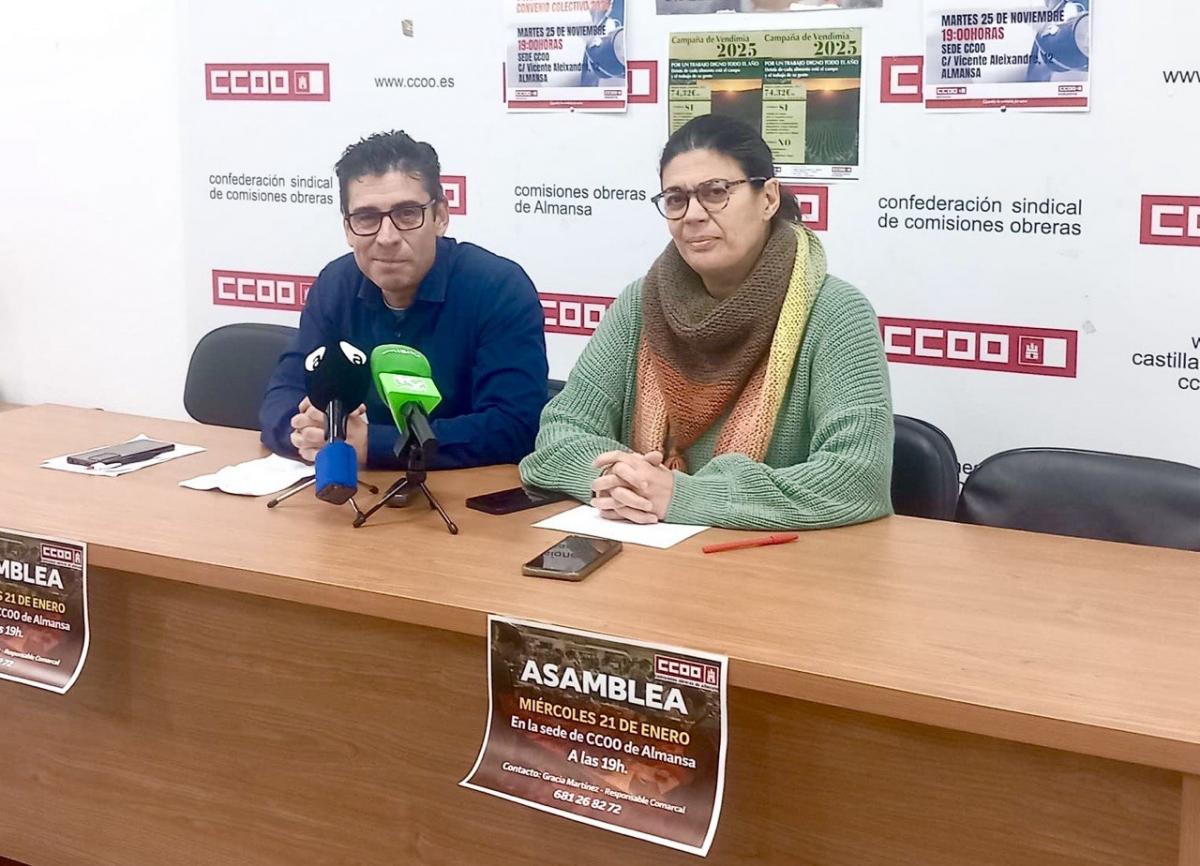 Rueda de prensa anunciando la asamblea en Almansa