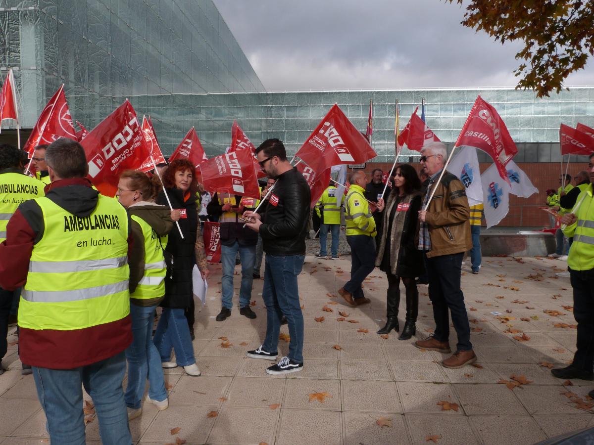 Concentracin de trabajadores del transporte sanitario en CLM