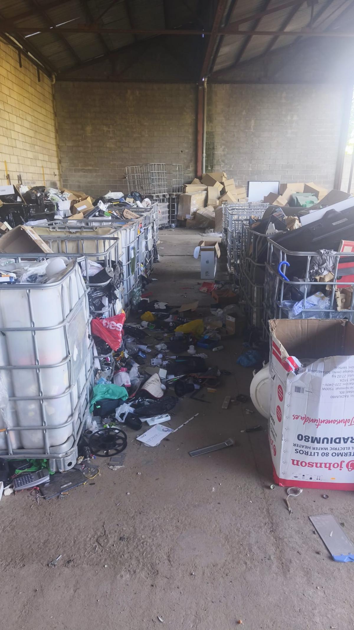 Estado de las instalaciones de las naves de Valoriza en Guadalajara