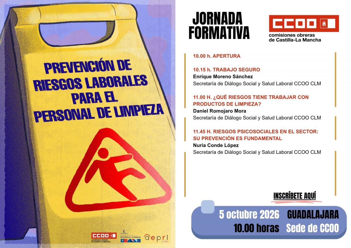Jornada prevención de riesgos laborales para el personal de limpieza