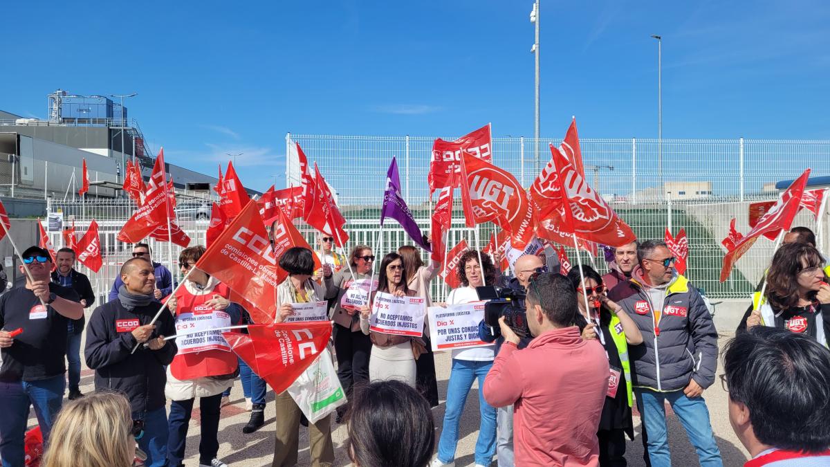 Huelga en la Plataforma Logstica de DA en Illescas