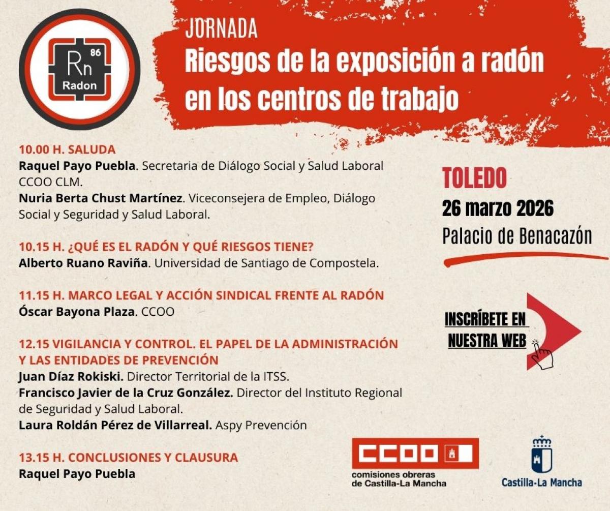 Jornada sobre los riesgos de la exposición al radón en los centros de trabajo