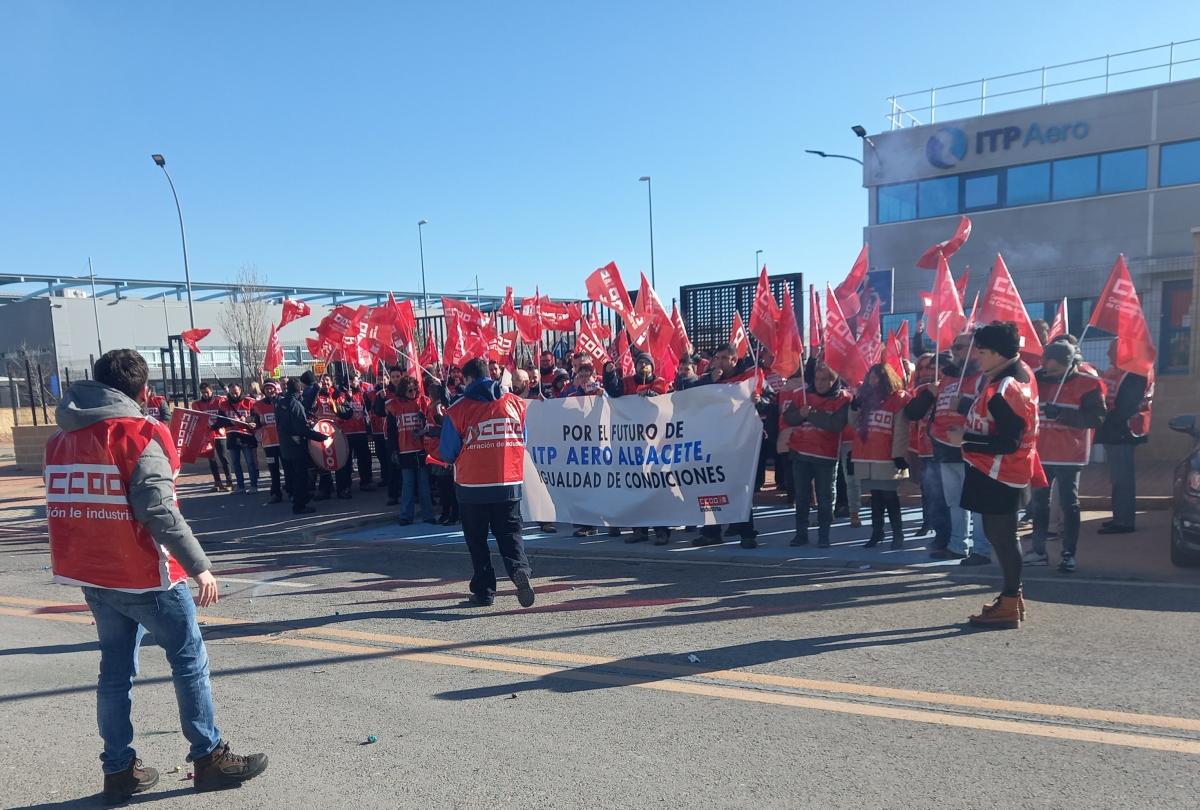Huelga de la plantilla de ITP Aero de Albacete