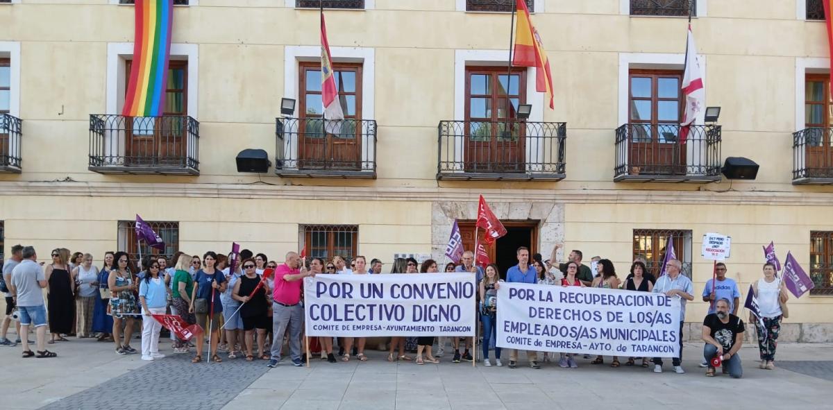 Una de las movilizaciones hechas en el Ayuntamiento de Tarancn