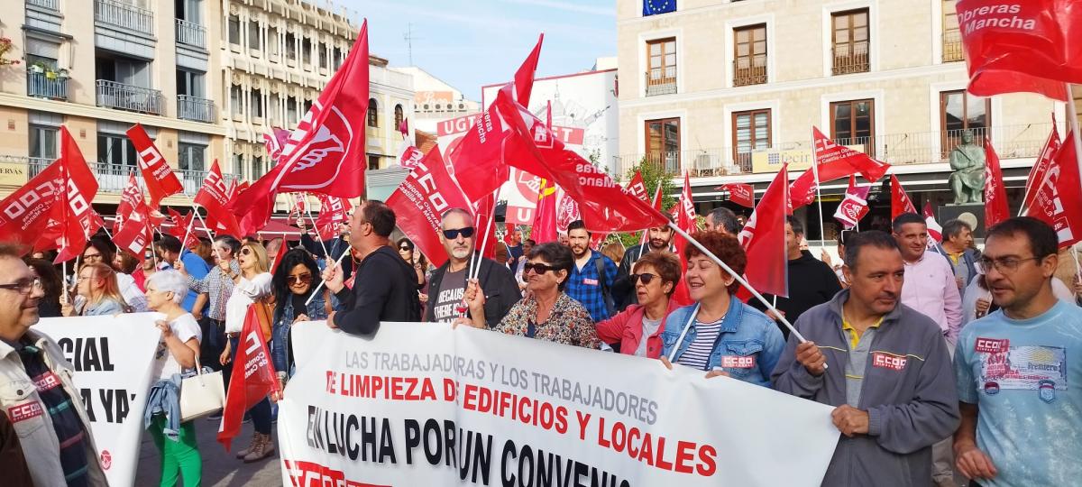 Movilizaciones de las trabajadoras de limpieza en Ciudad Real