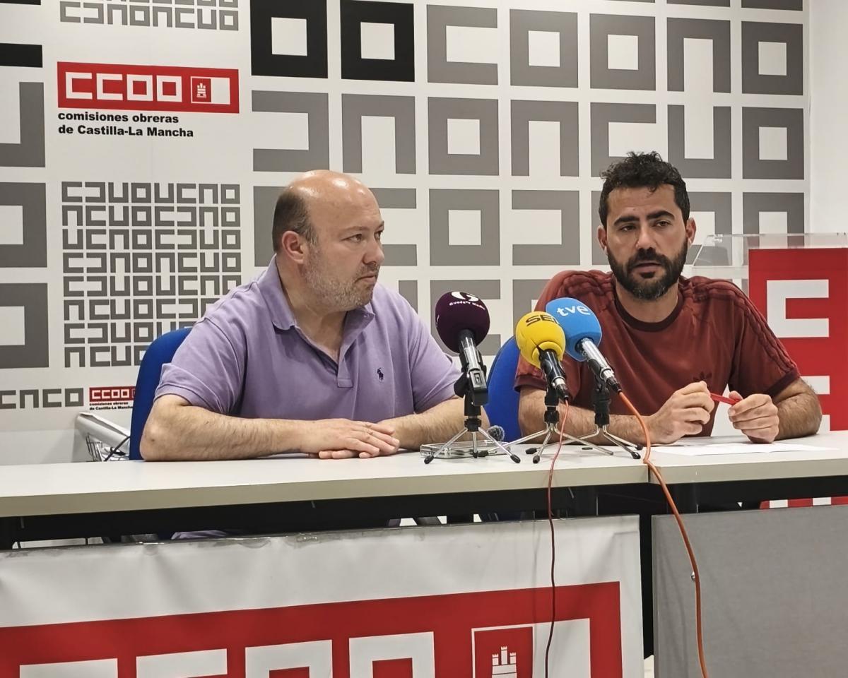 Rueda de prensa sobre el convenio colectivo del comercio en Guadalajara firmado sin CCOO
