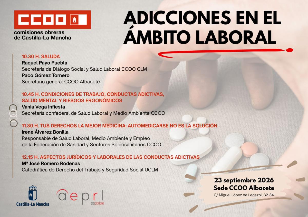 Jornada de CCOO sobre adicciones en el ámbito laboral