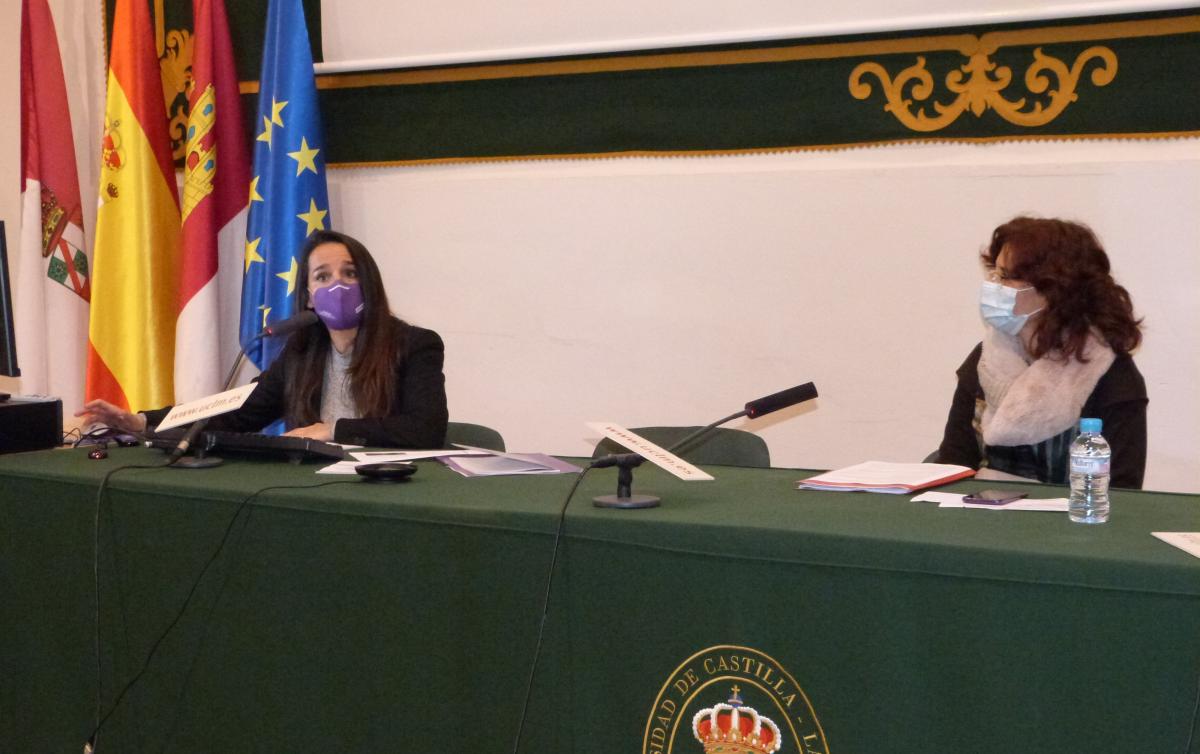Rosario Martínez en la presentación del estudio sobre el impacto de la Covid en el ámbito laboral en CLM