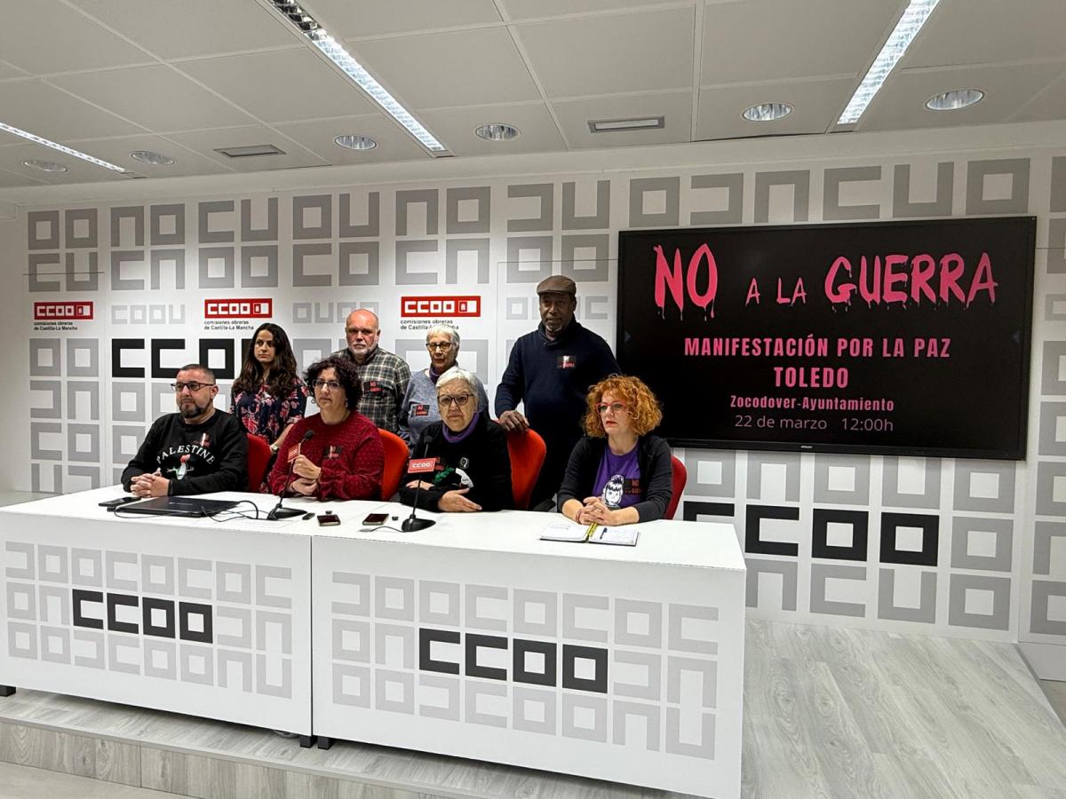 Rueda de prensa de la Plataforma No a la Guerra de Toledo