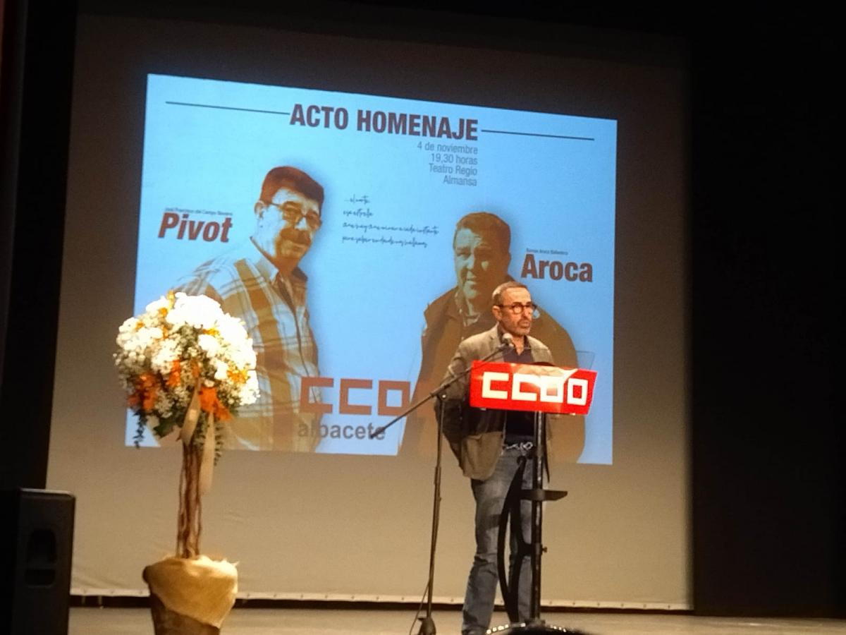 Multitudinario Homenaje en Almansa a los sindicalistas José Francisco del Campo y Ramón Aroca