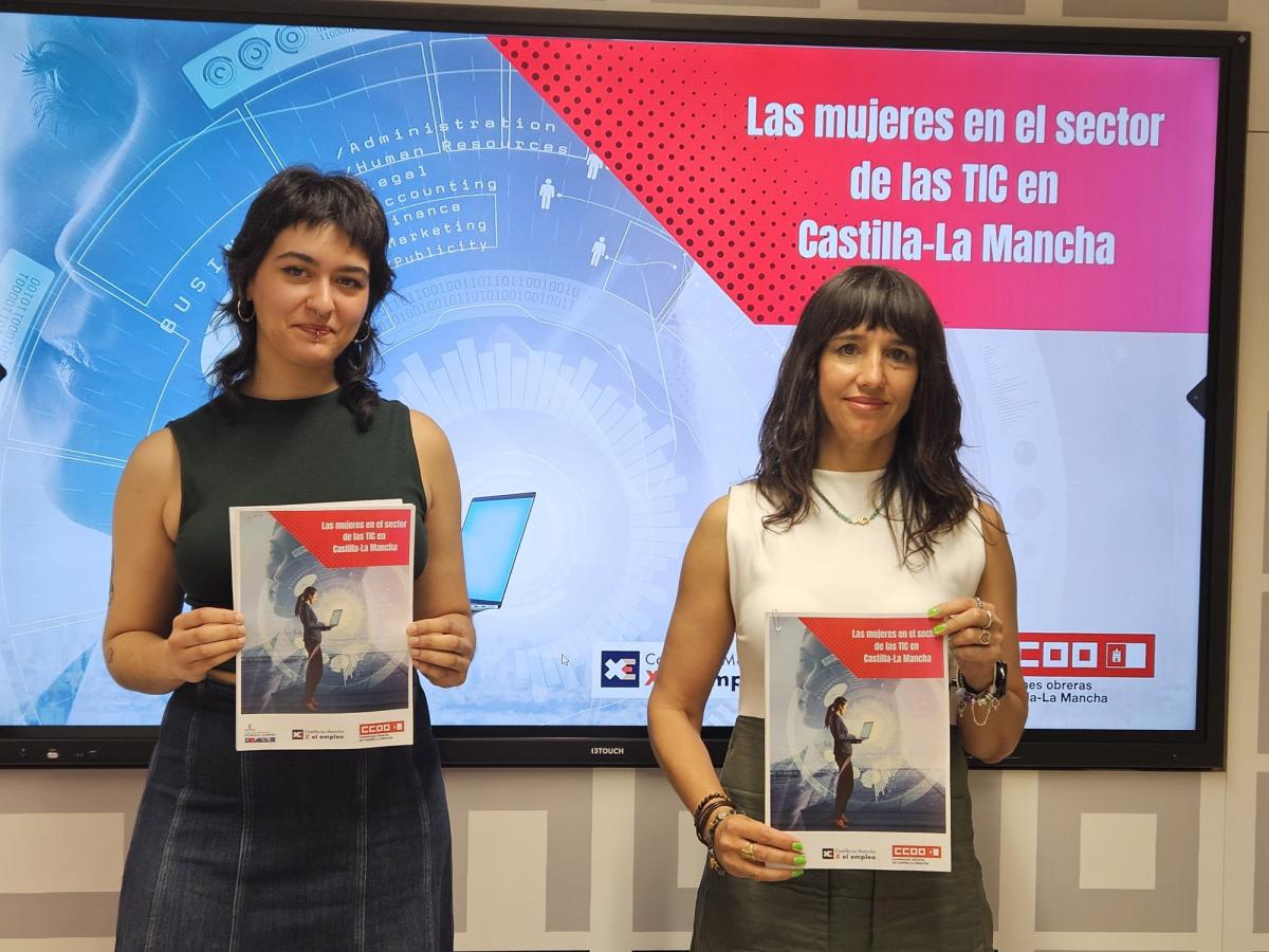 Presentacin del informe de CCOO CLM, con Rosario Martnez y ngela Gmez