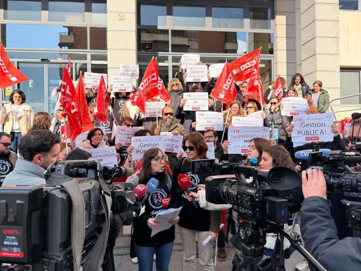 Concentracin en Toledo para exigir a la Junta que asuma la gestin directa del 112