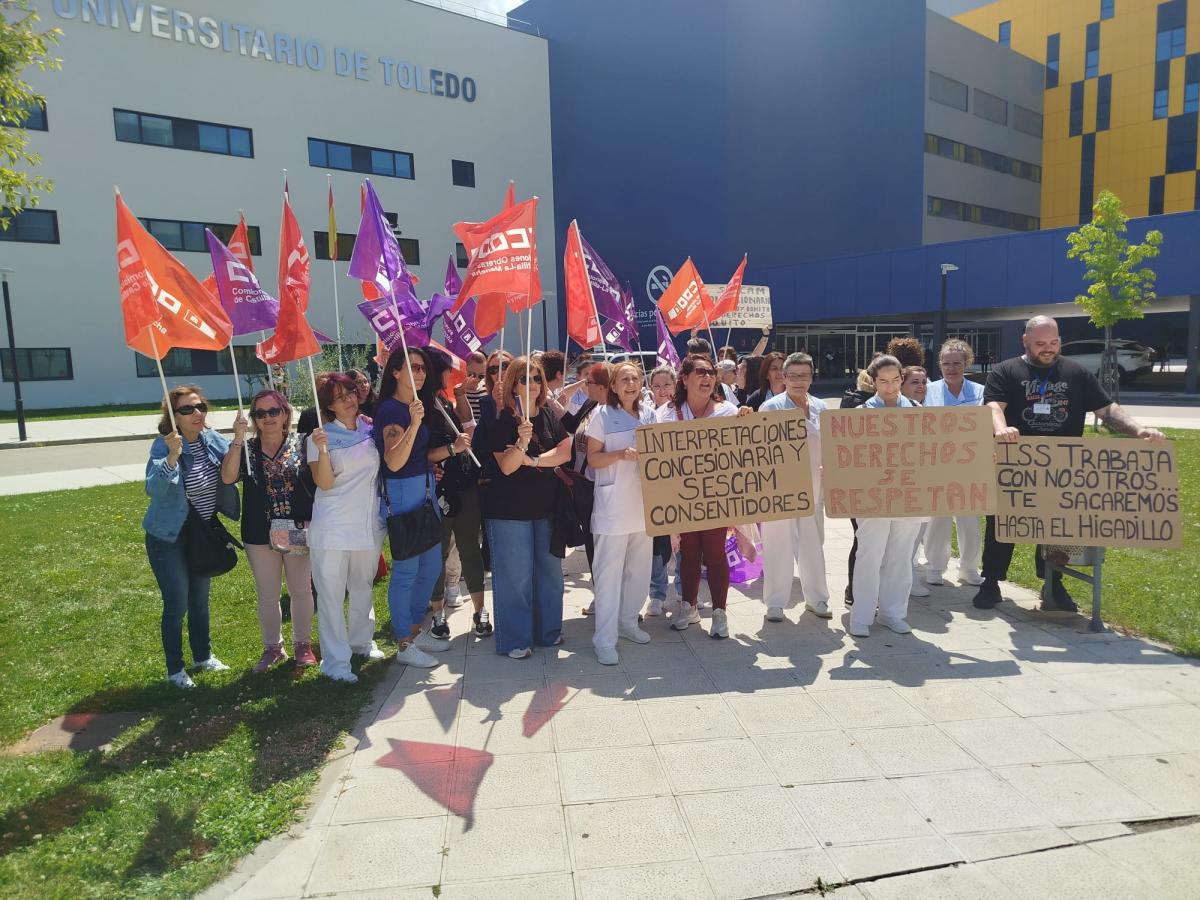 Concentracin de la plantilla de limpieza del Hospital Universitario de Toledo