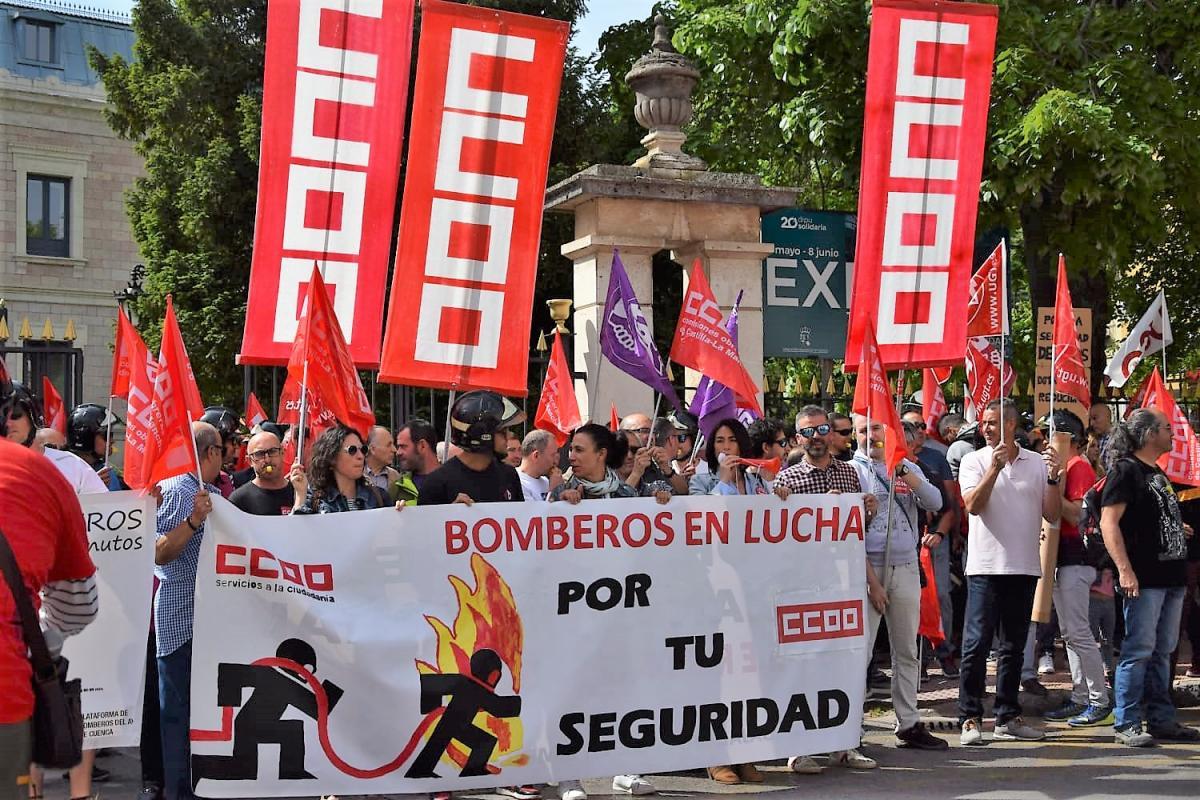 Imagen de las primeras movilizaciones pidiendo nuevos parques de bomberos