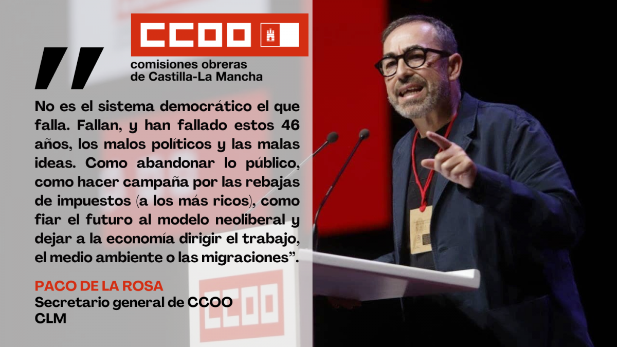 Paco de la Rosa, secretario general de CCOO CLM