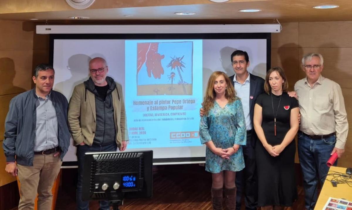 Presentación de la jornada de homenaje al pintor Pepe Ortega y Estampa Popular
