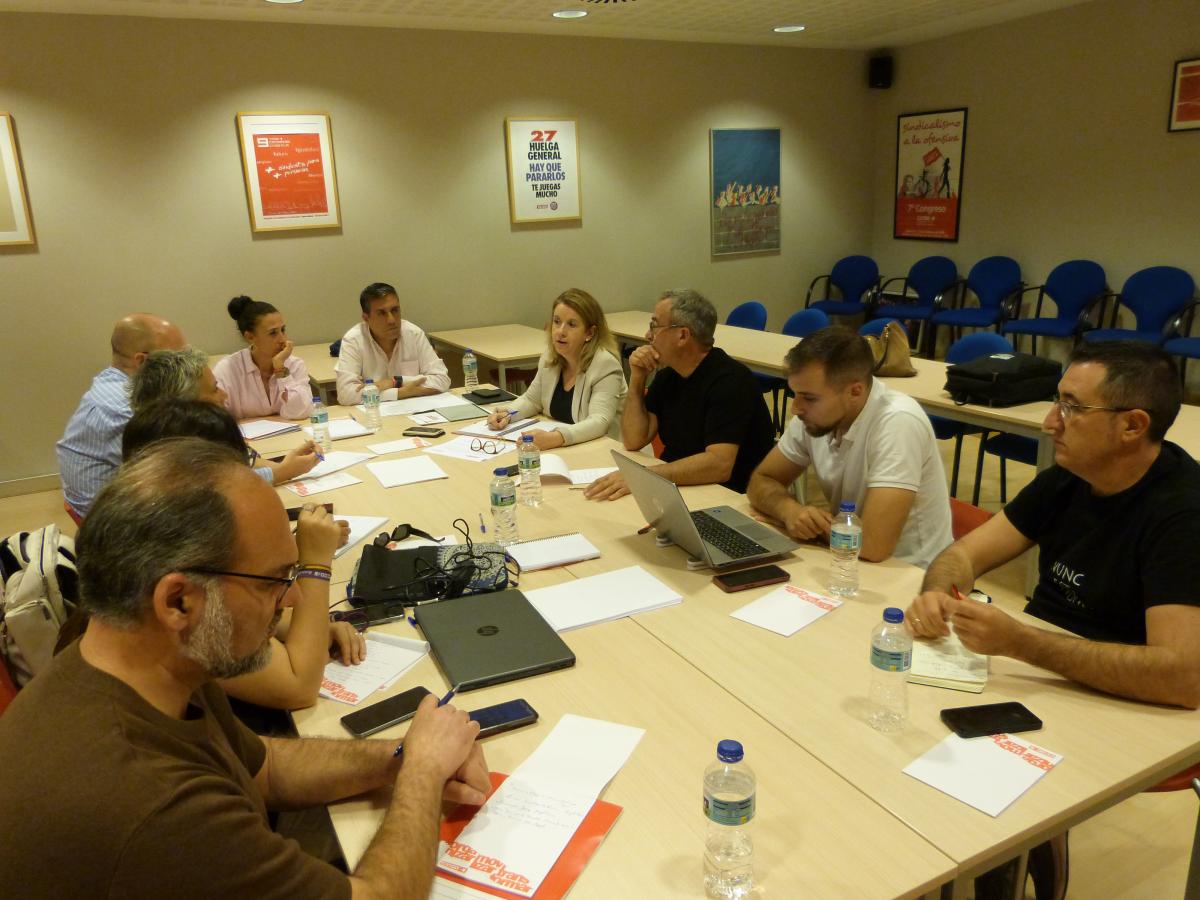 Reunin de la Comisin Ejecutiva Regional de CCOO CLM elegida en el XI Congreso regional