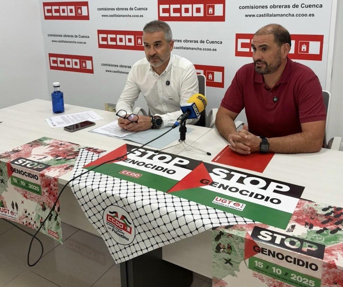 Rueda de prensa en Cuenca para anunciar movilizaciones el 15 de Octubre