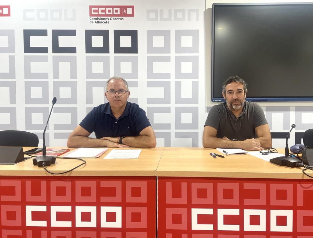 Rueda de prensa seccin sindical de CCOO en Geacam