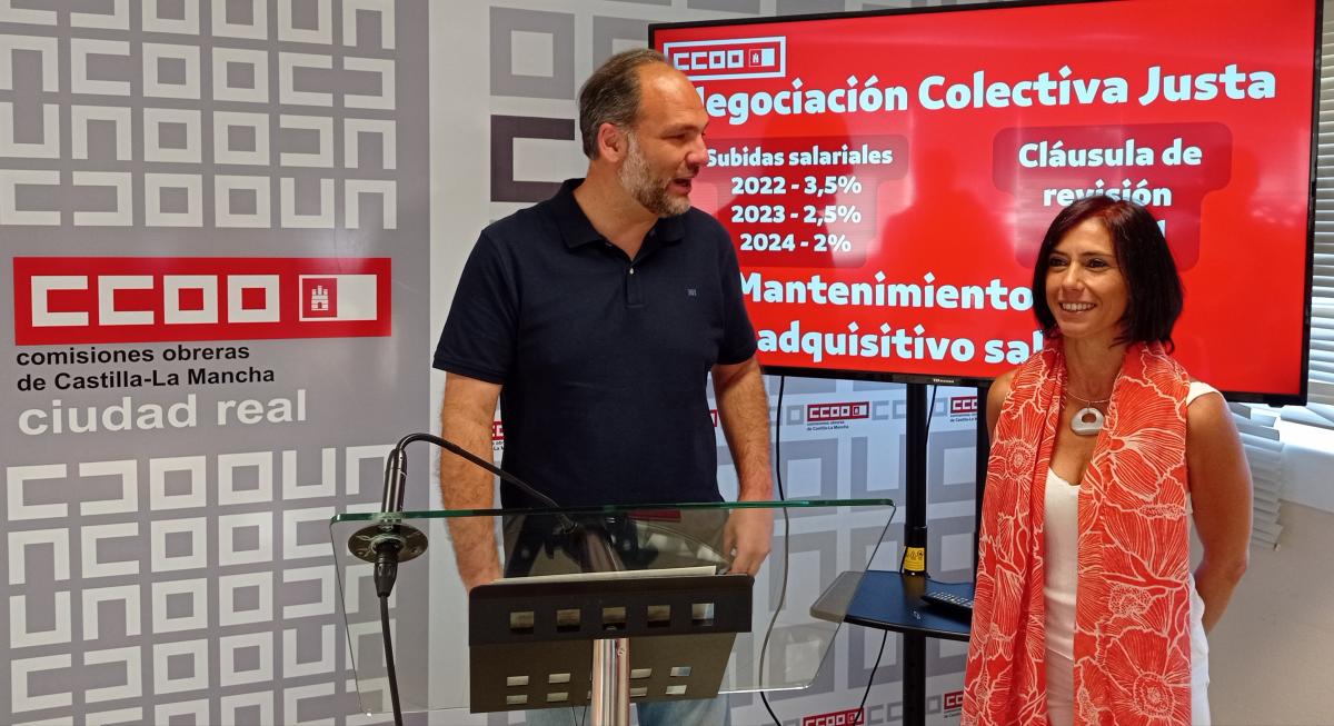 Nunzia Castelli y José Manuel Muñoz en rueda de prensa en Ciudad Real