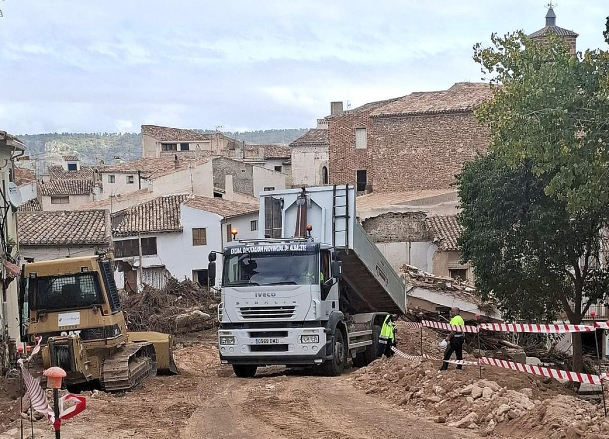 Imagen de los trabajos en Letur, fotografa de Diputacin Provincial de Albacete