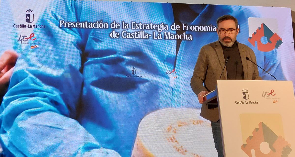 Paco de la Rosa en la presentación de la Estrategia de Economía Social de CLM