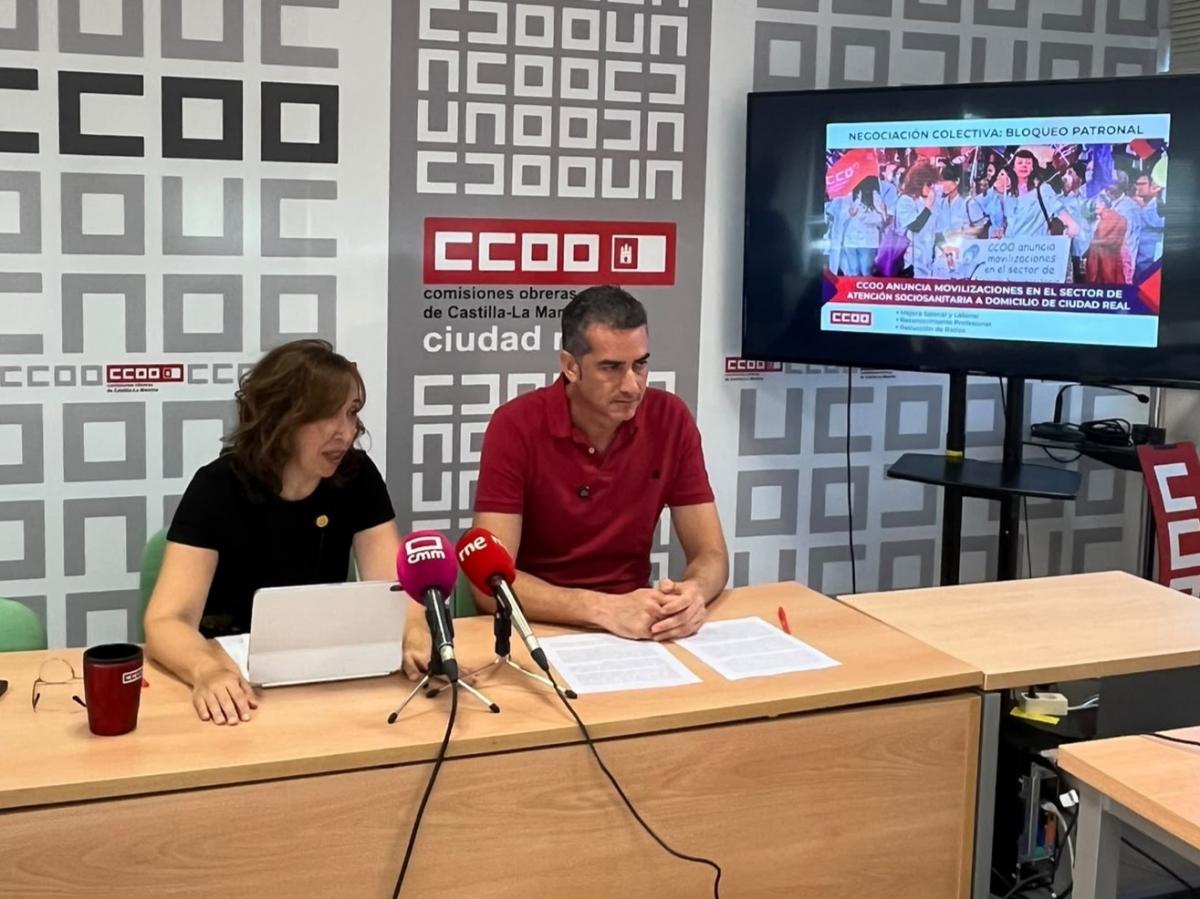 Esther Serrano y Antonio Sánchez anuncian movilizaciones en la atención sociosanitaria a domicilio