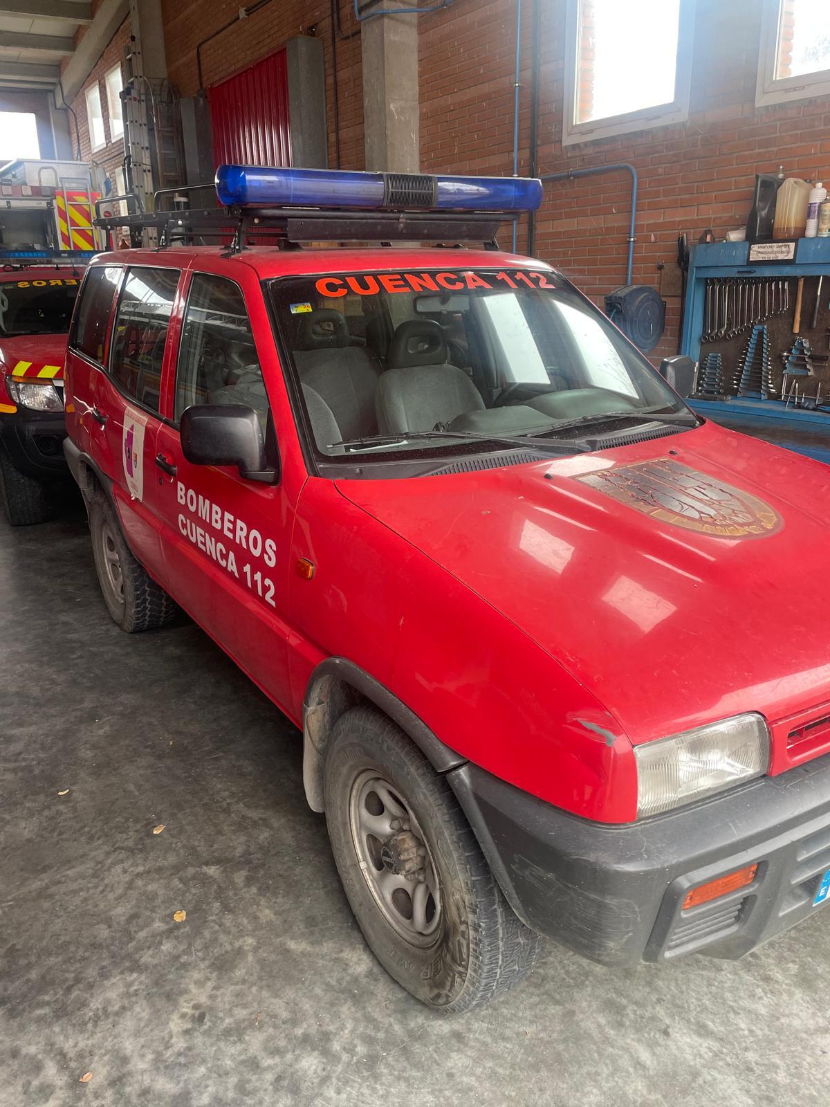 Vehículo del servicio de extinción de incendios de la Diputación de Cuenca