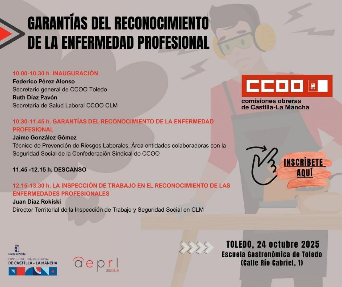 Jornada de CCOO "Garantías del reconocimiento de la enfermedad profesional"