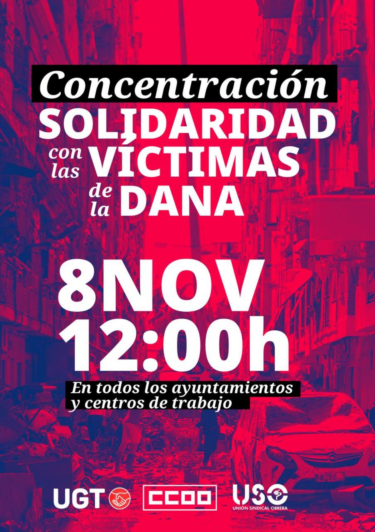 Concentraciones en solidaridad con las vctimas de la DANA