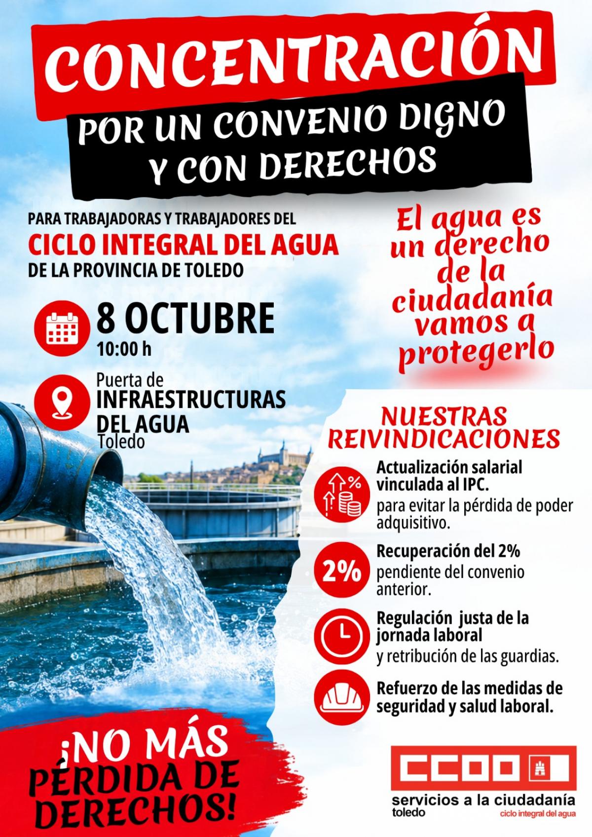 Movilizaciones de la plantilla del ciclo integral del agua de la provincia de Toledo