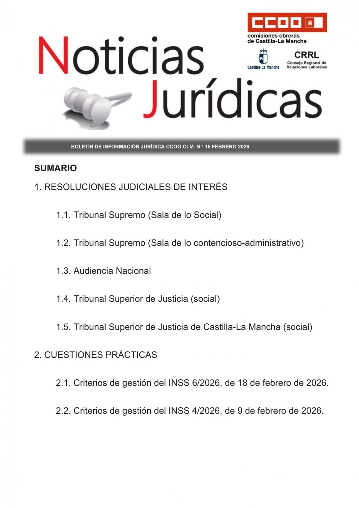 Boletín de Noticias Jurídicas