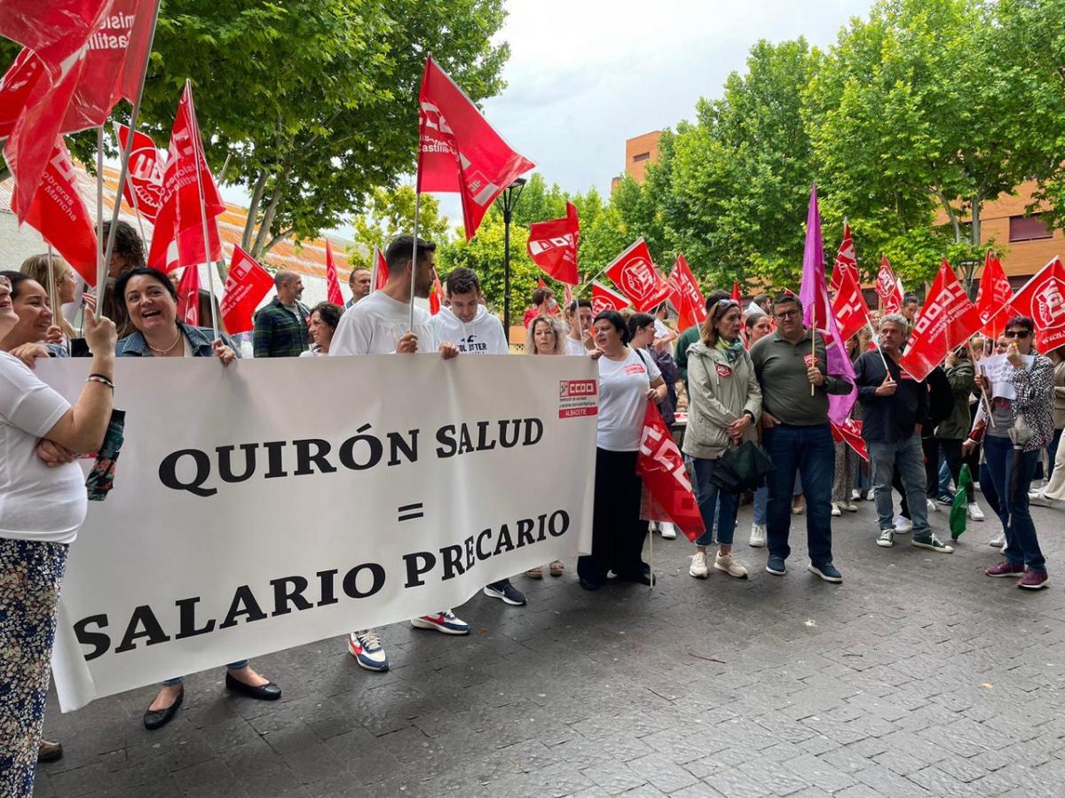 Huelga de la plantilla del Hospital Quirn de Albacete