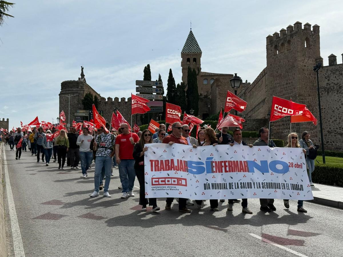 Manifestación por el día mundial de la seguridad y la salud en el trabajo