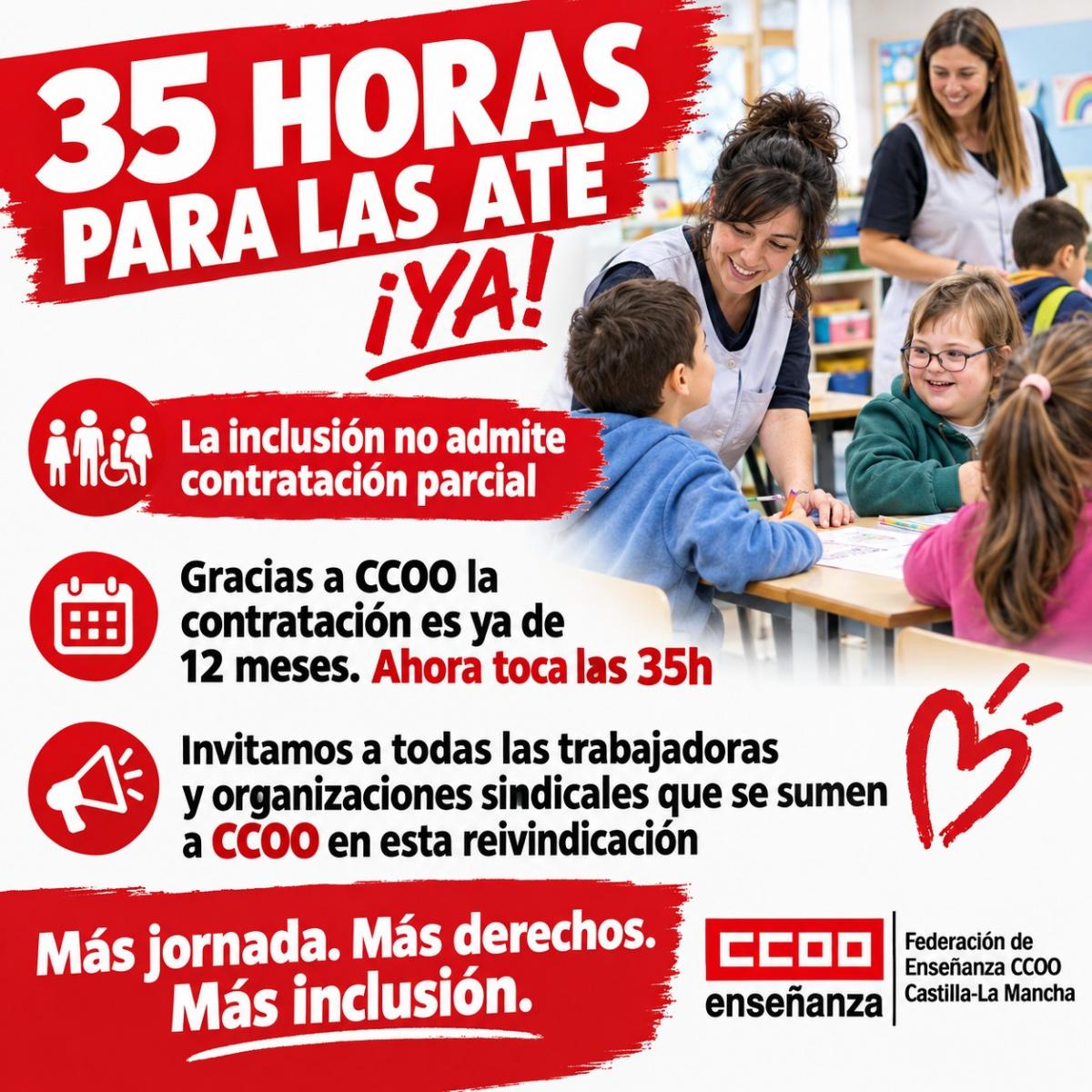 Jornada de 35 horas para las ATE en CLM, ya