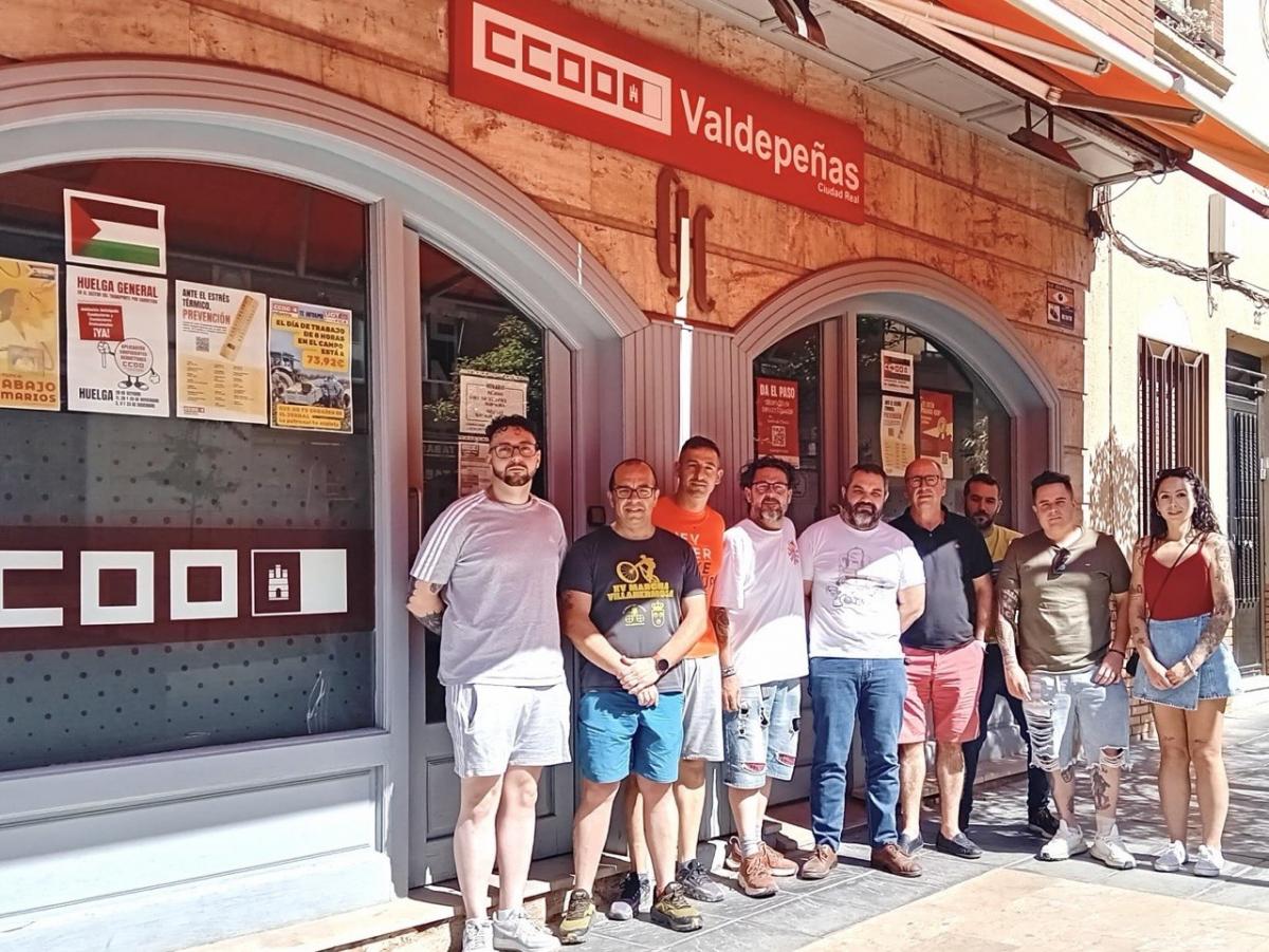 Integrantes de la candidatura de CCOO en Félix Solís