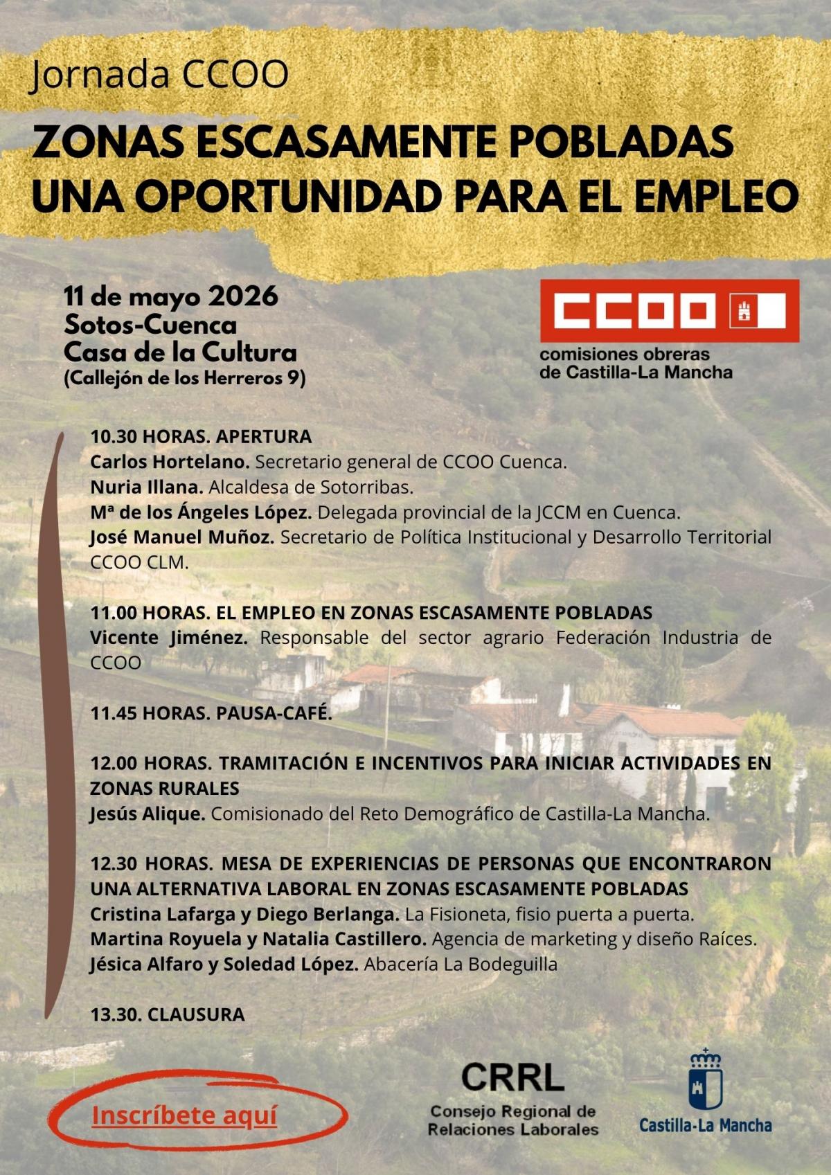 Jornada de CCOO sobre empleo y zonas despobladas