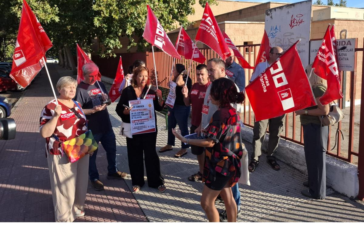 Concentración en Talavera para exigir un plan de climatización de los centros educativos ante el calor